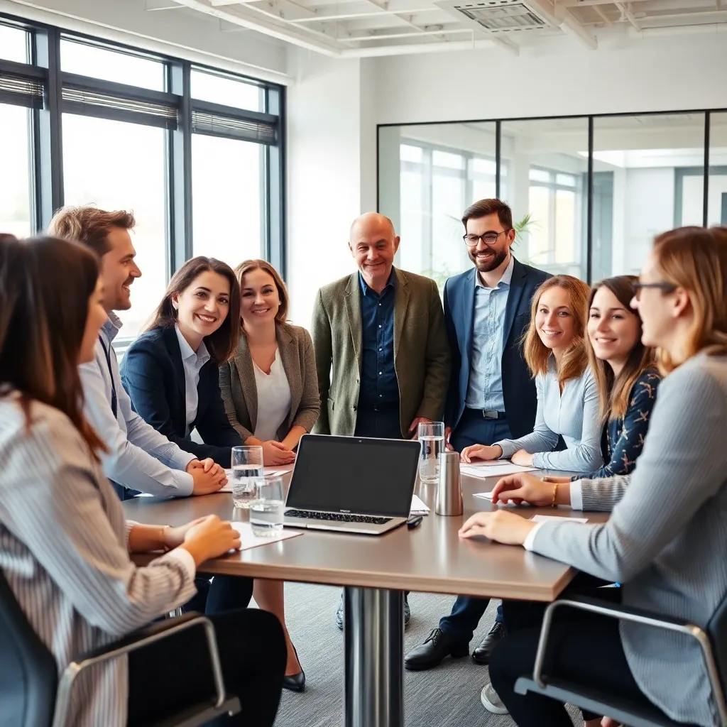 Diverse groep Nederlandse professionals in een vergadering