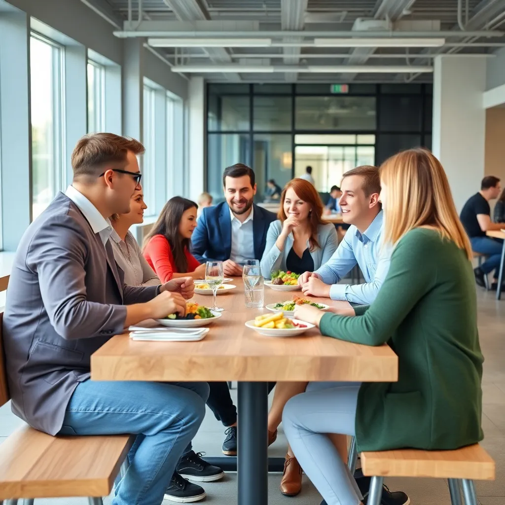 Nederlandse collega's tijdens koffiepauze in modern kantoor