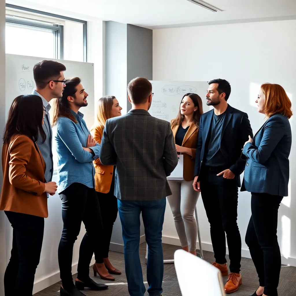 Diverse groep professionals in overleg op een Nederlandse werkplek